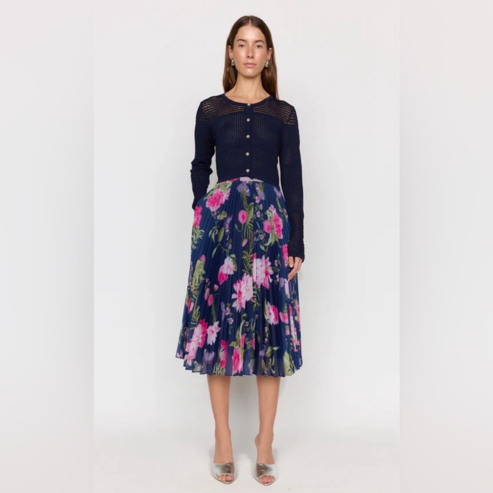 NWT Christy Lynn Pia Skirt Monarch Navy size 8